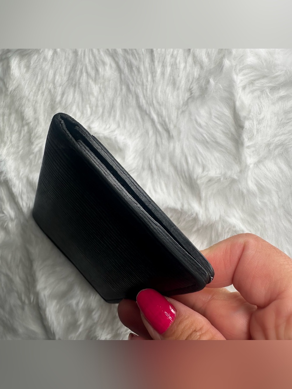 *LOUIS VUITTON* Black Epi Leather Pocket Organizer Card Holder Wallet - Picture 7 of 10